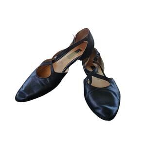 Gabor Leather D'Orsay Flats Black Size 6.5